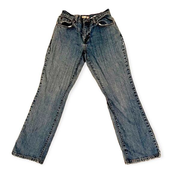 Levi’s Y2K Vintage 550 Relaxed Bootcut Batwing  Distressed Mom Jeans Size 6M - Picture 1 of 16